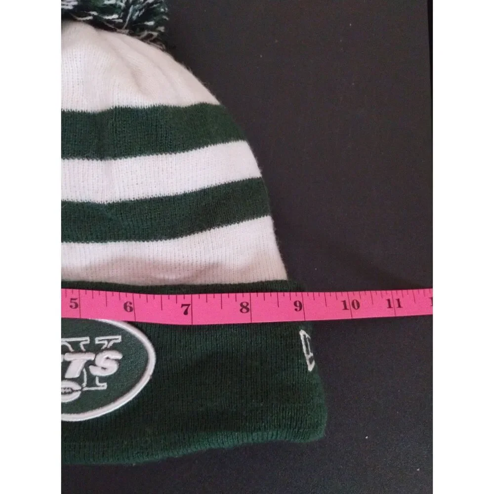 New Era Unisex NFL New York Jets Stripe Sport Knit (Green-Black-White) Beanie